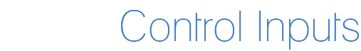Control Inputs